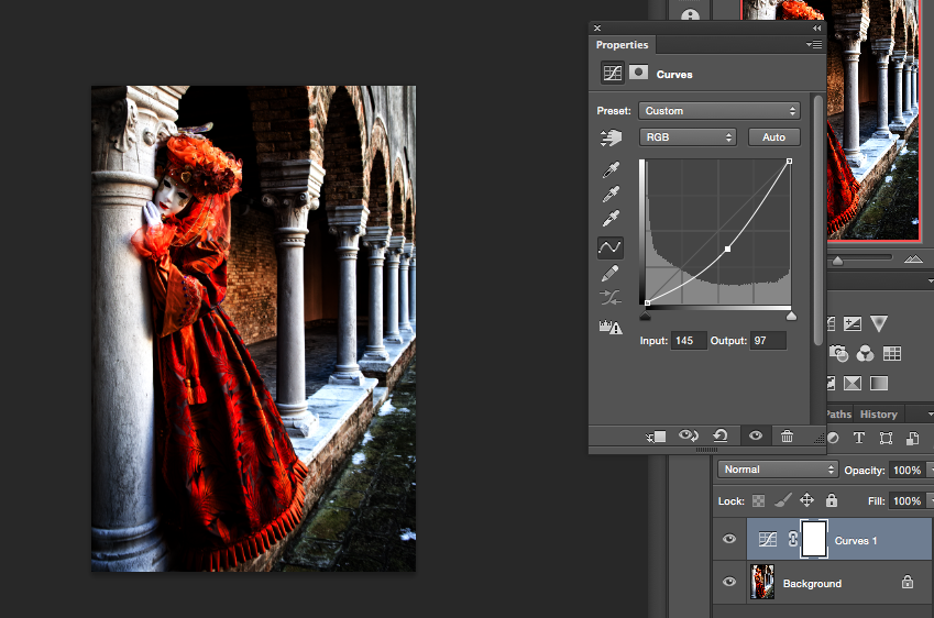 Photoshop Curve Layer and Curve