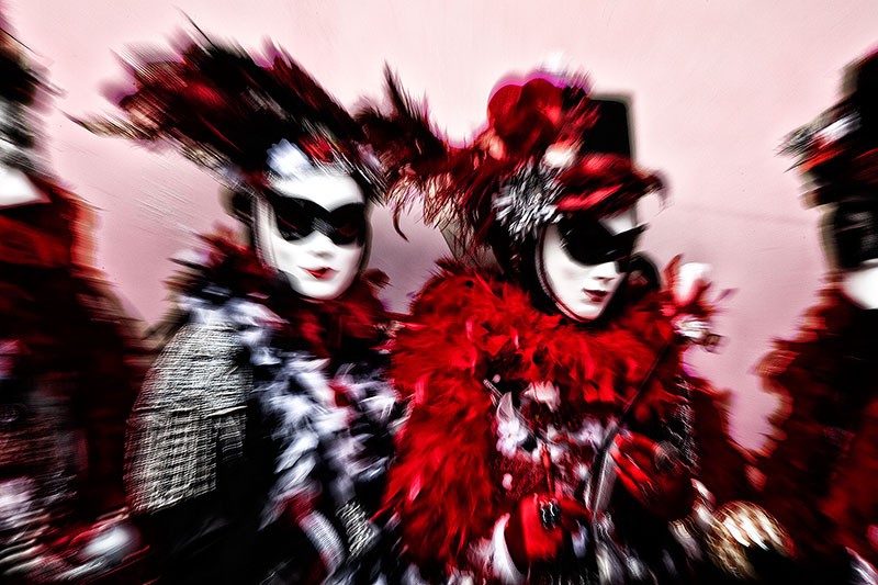 black, black &amp; white, black and white, carnival, celebration, colorful, costume, europe, horizontal, italy, lens zoom, mask, party, red, venice, white, zoom, black & white