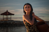 Balinese Girl at Sunrise