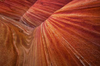 Close-up of rolling Navajo sandstone at the Wave.