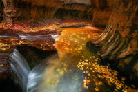 A flood in the Subway leaves the formerly turquoise pools filled with sand.