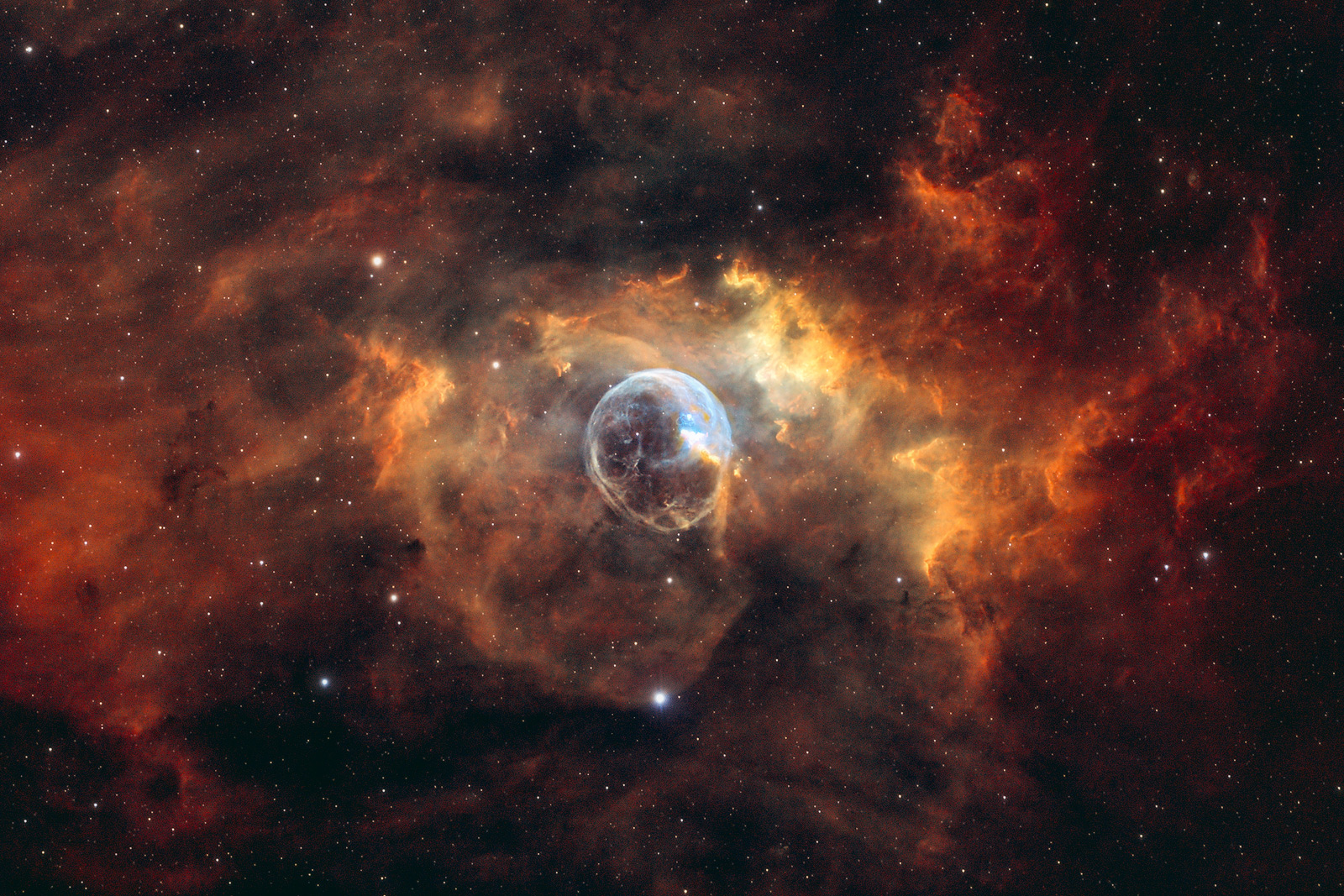 The Bubble Nebula (Caldwell 11, C11, NGC 7635) is an emission nebula located in the constellation of Cassiopeia.