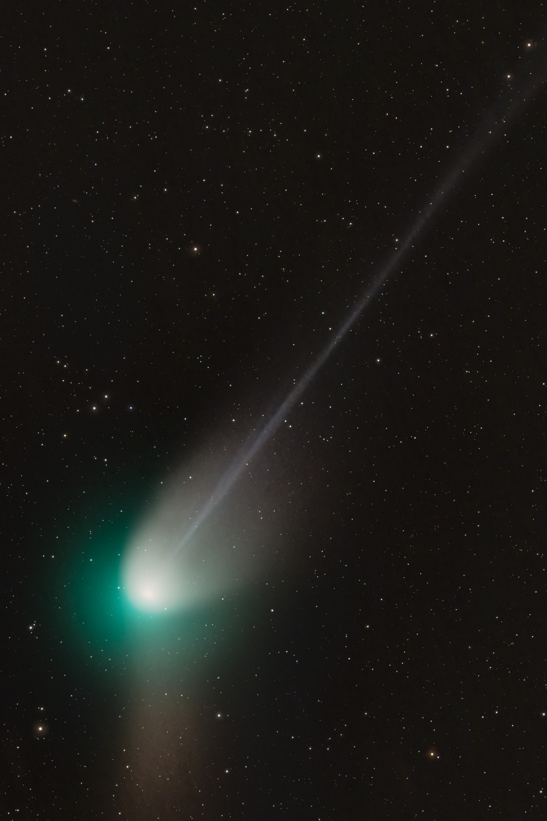 Comet 2022/E3 (ZTF), known as the Green Comet, shot in January 2023.