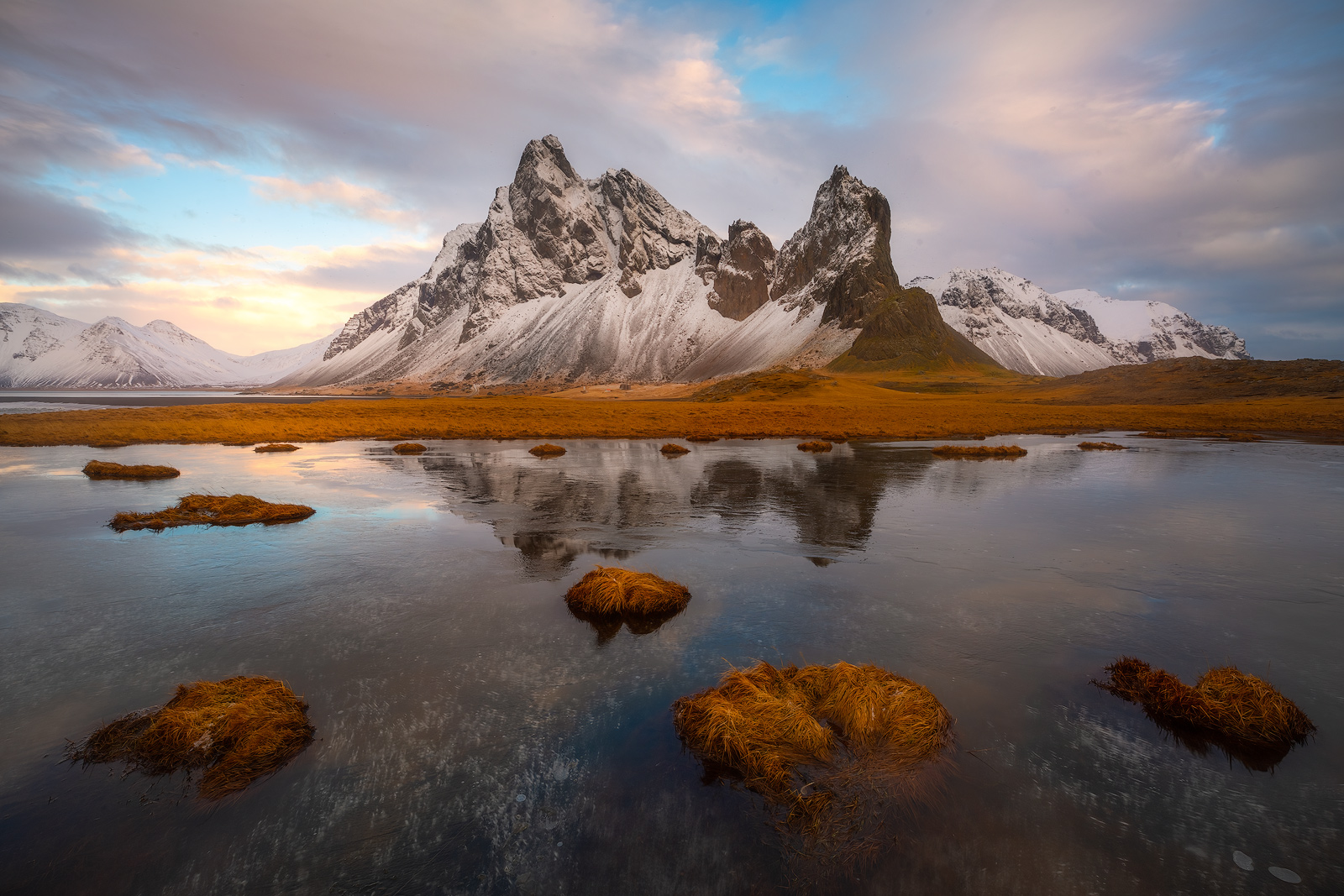 A moment of calm on an otherwise windy Winter day in Iceland.