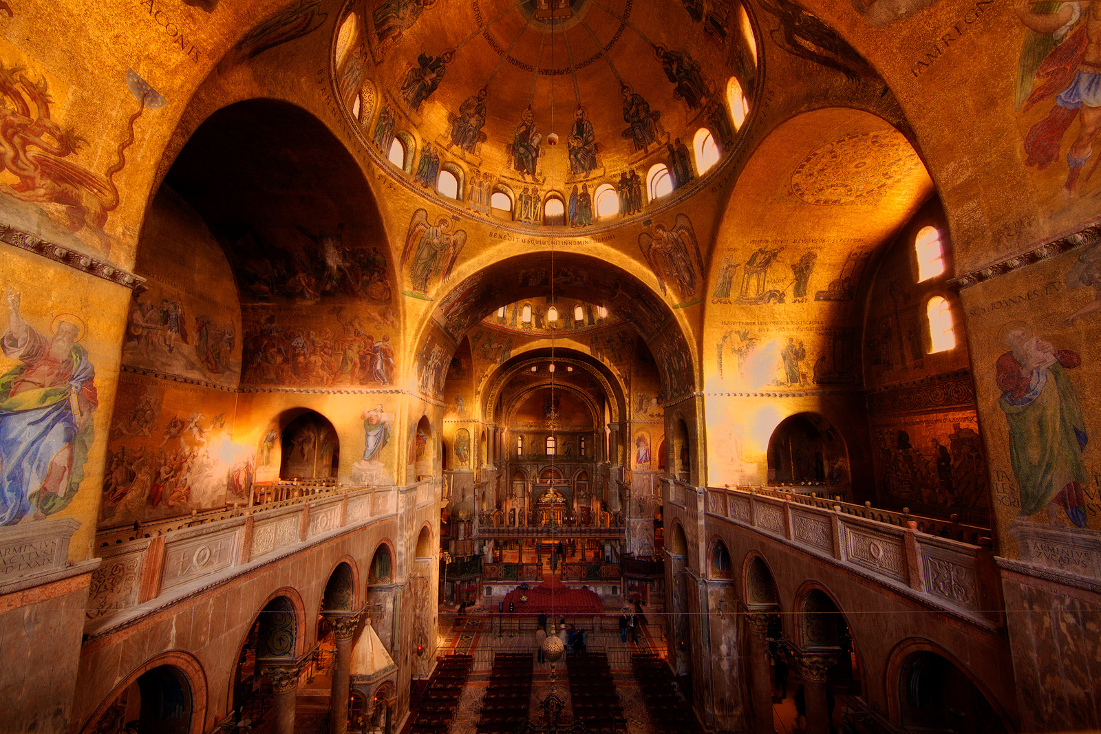 The beautiful gold interior of St. Mark's Basilica
